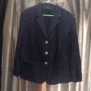 Lauren Ralph Lauren Dark Blue Blazer with Lauren Embossed Buttons